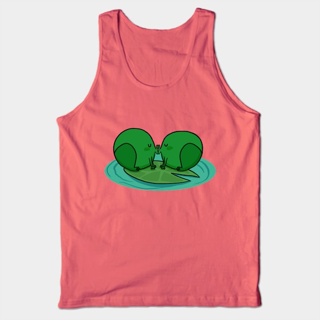 Froggy Kiss Tank Top by Possumpaints